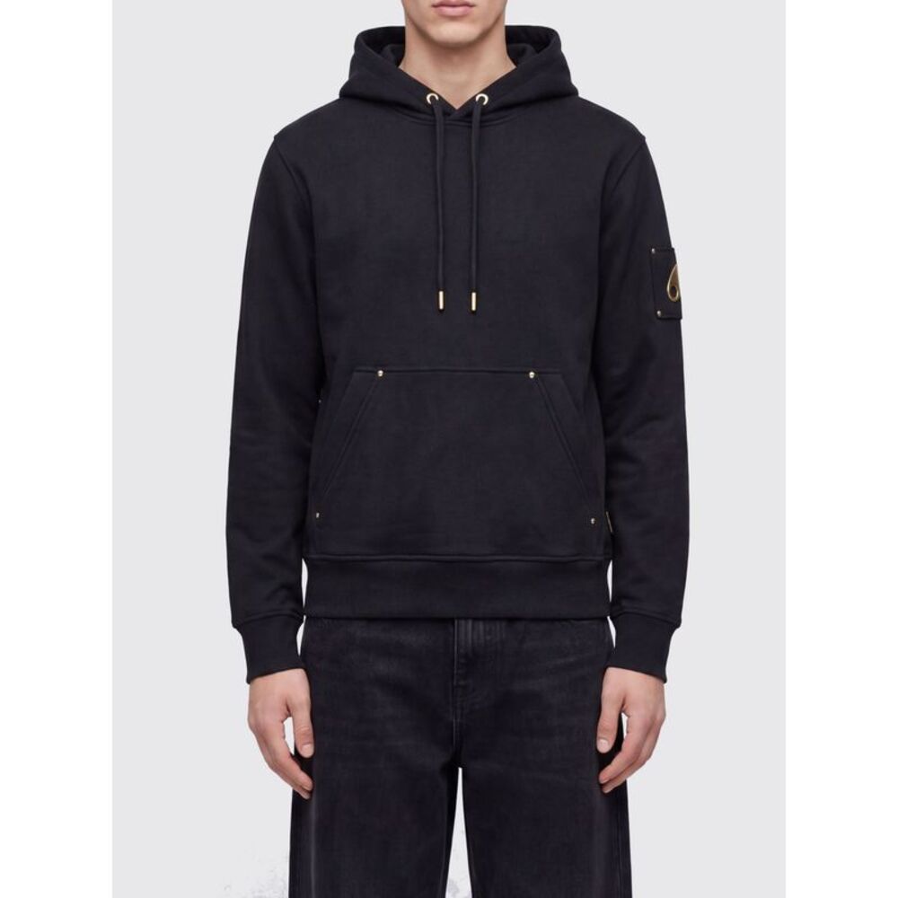 Cotton Hoodie Moose Knuckles With Kangaroo Pocket And Drawstring